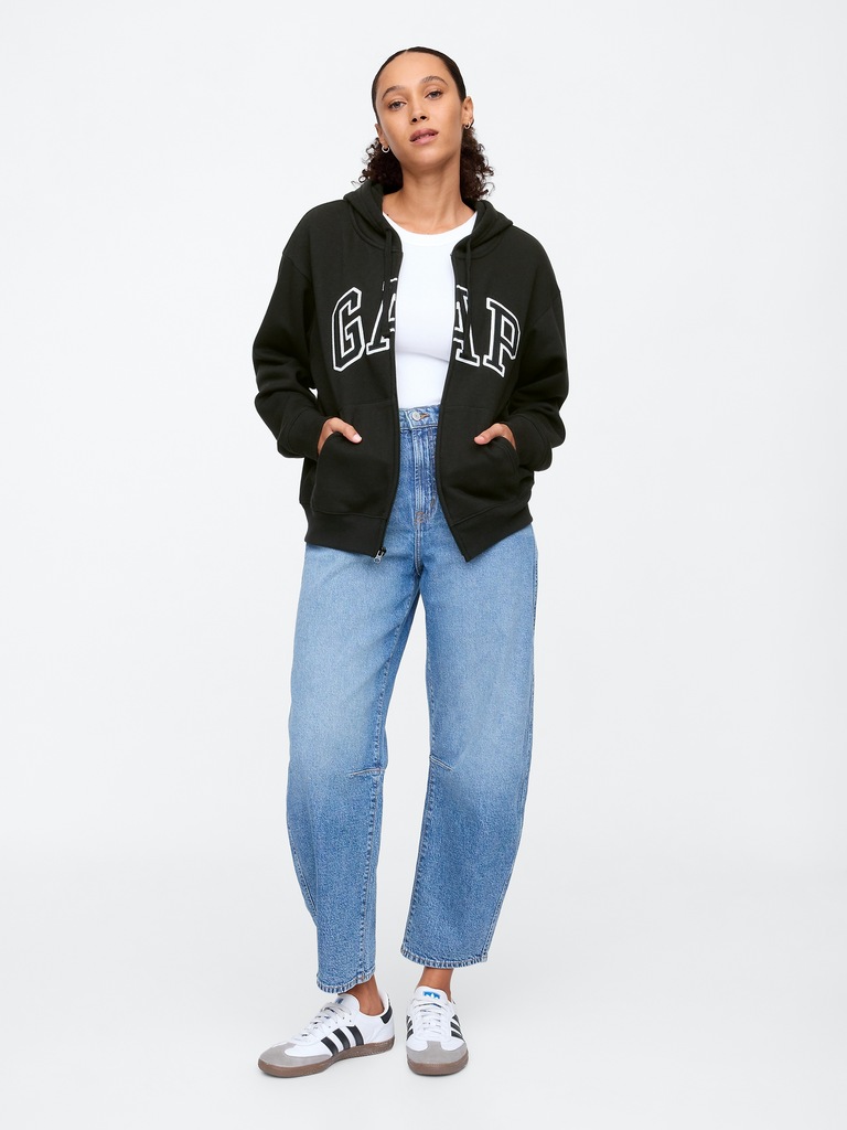 Relaxed Gap Logo Zip Hoodie