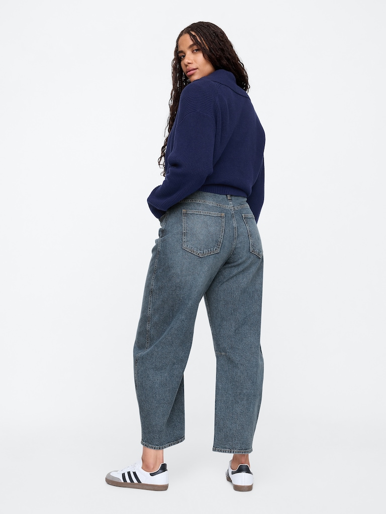 High Rise Barrel Jeans