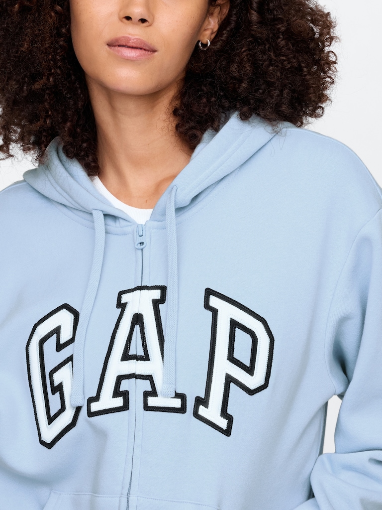 Relaxed Gap Logo Zip Hoodie
