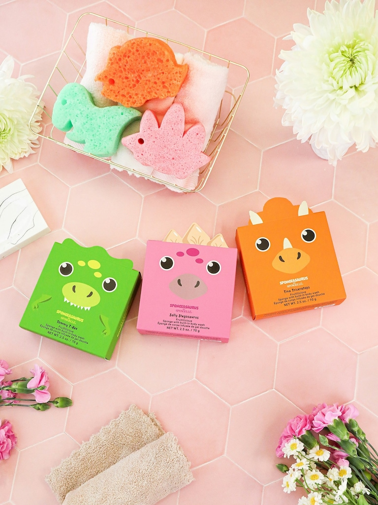 Spongelle Foaming Sponge Spongeasaurus Body Wash Infused Dinosaur Buffer