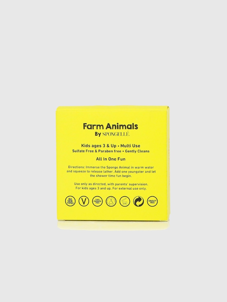 Spongelle Foaming Sponge Farm Animals Body Wash Infused Buffer