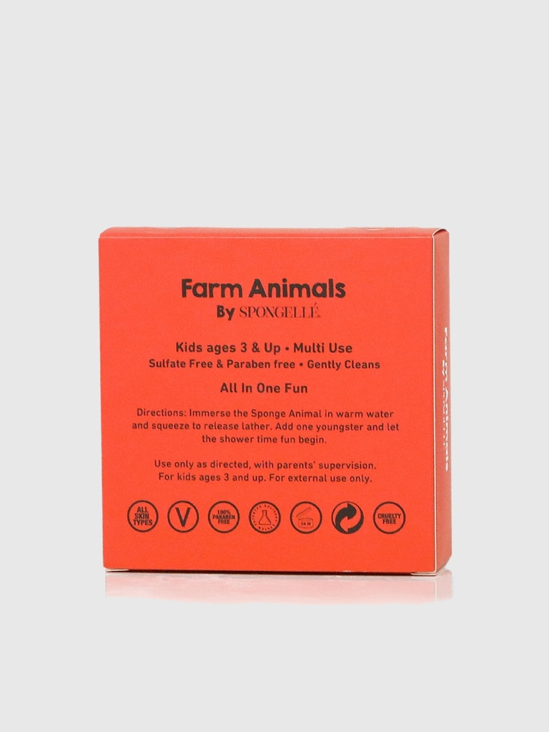 Spongelle Foaming Sponge Farm Animals Body Wash Infused Buffer