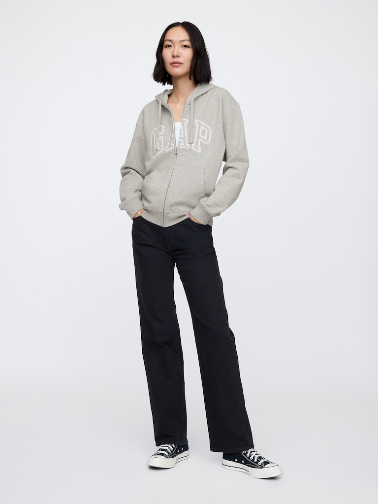 Relaxed Gap Logo Zip Hoodie