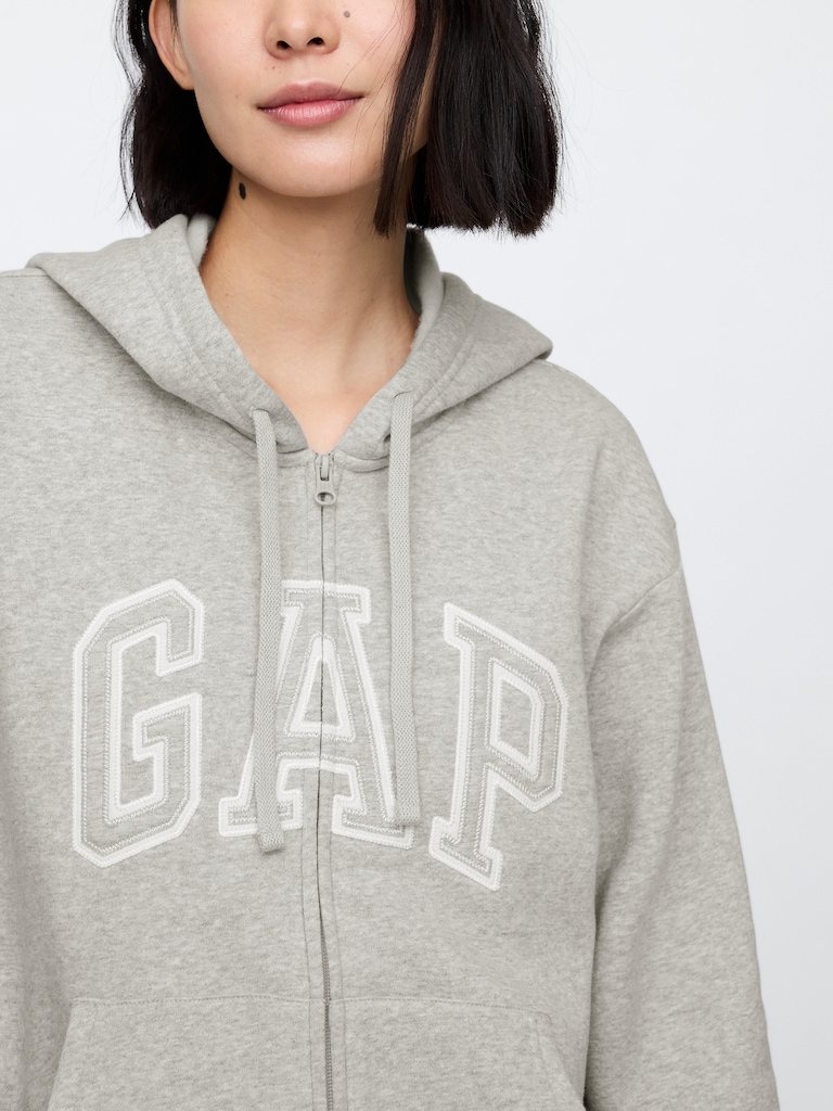 Relaxed Gap Logo Zip Hoodie
