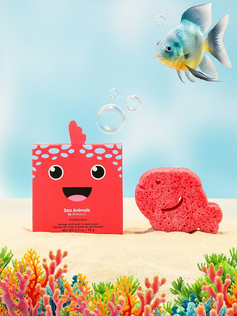 Spongelle Foaming Sponge Sea Animals Body Wash Infused Buffer