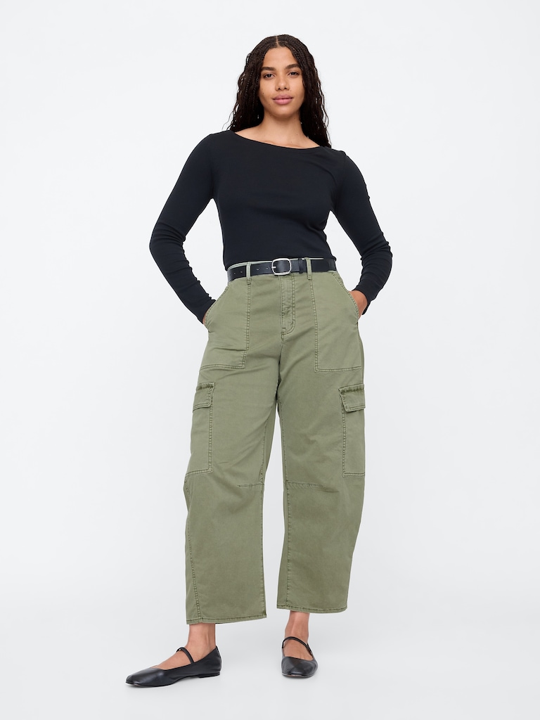 High Rise Barrel Cargo Khakis
