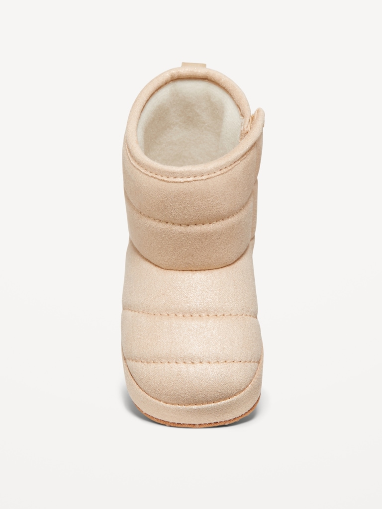 Bottes matelassées métallisées scintillantes pour bébé