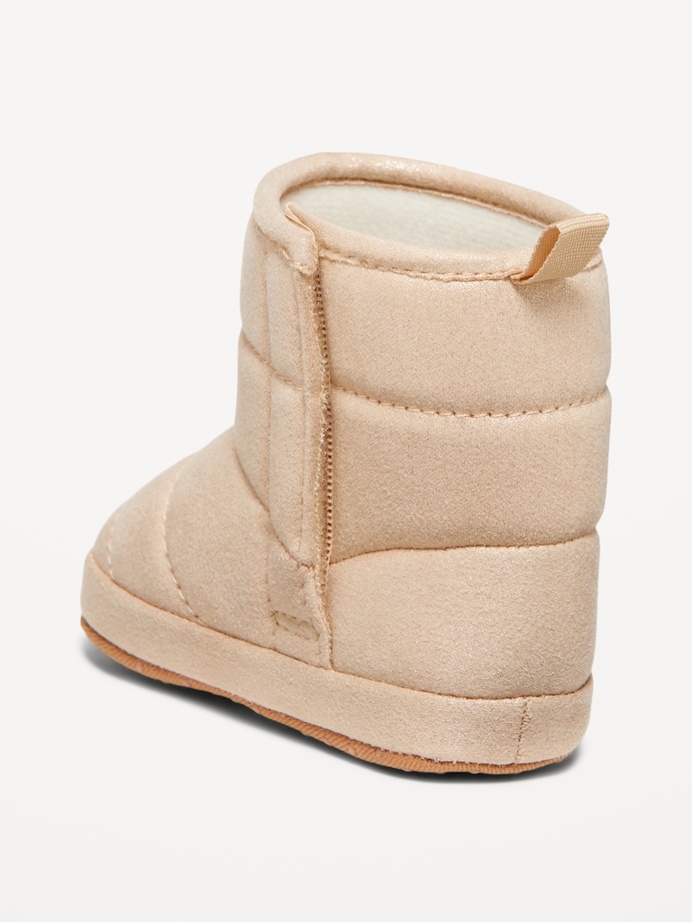 Bottes matelassées métallisées scintillantes pour bébé