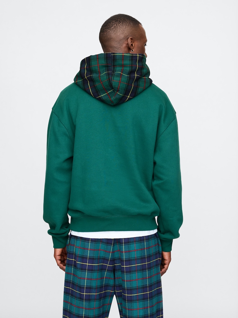 VintageSoft Striped Logo Hoodie