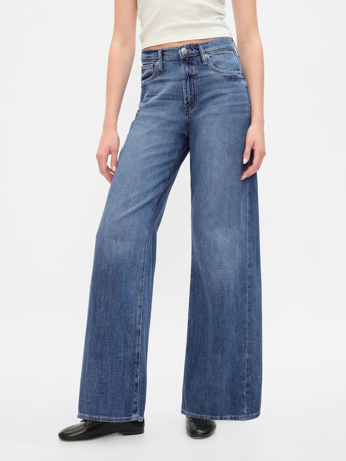 High Rise Wide-Leg Jeans