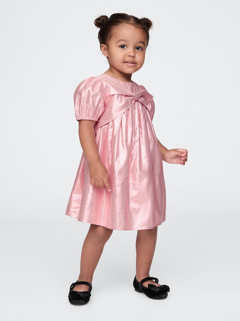 Baby & Toddler Metallic Bow Dress