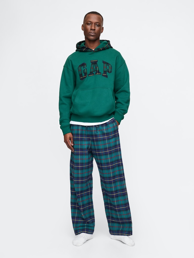 VintageSoft Striped Logo Hoodie