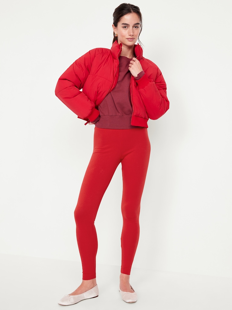 High-Waisted Jersey Fashion Layering Leggings