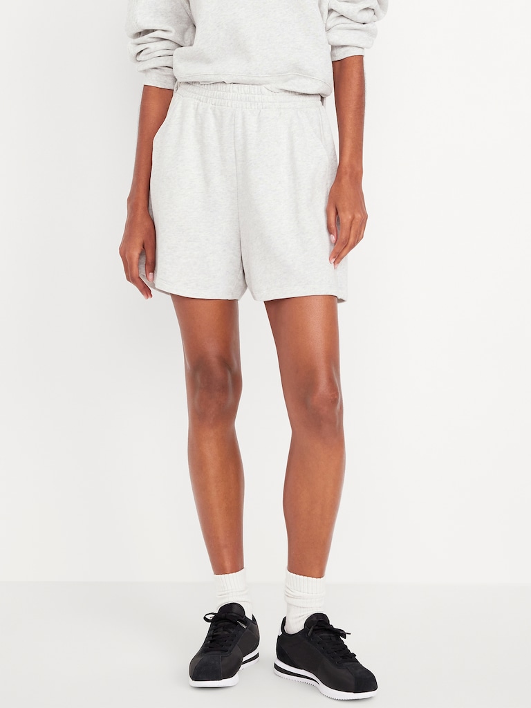 Extra High-Waisted SoComfy Sweat Shorts -- 5-inch inseam