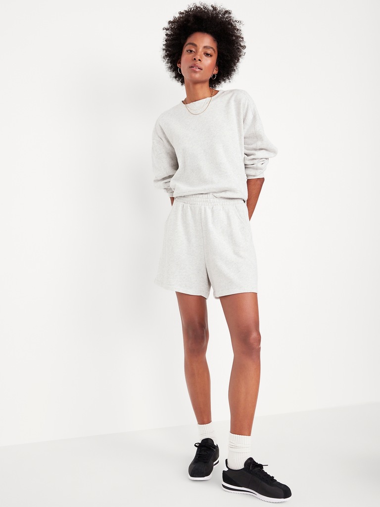 Extra High-Waisted SoComfy Sweat Shorts -- 5-inch inseam