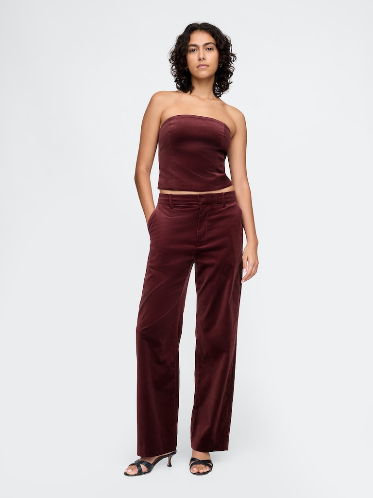 Velvet Crop Tube Top