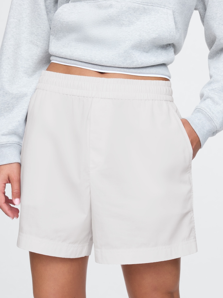 Organic Cotton Striped Poplin Shorts