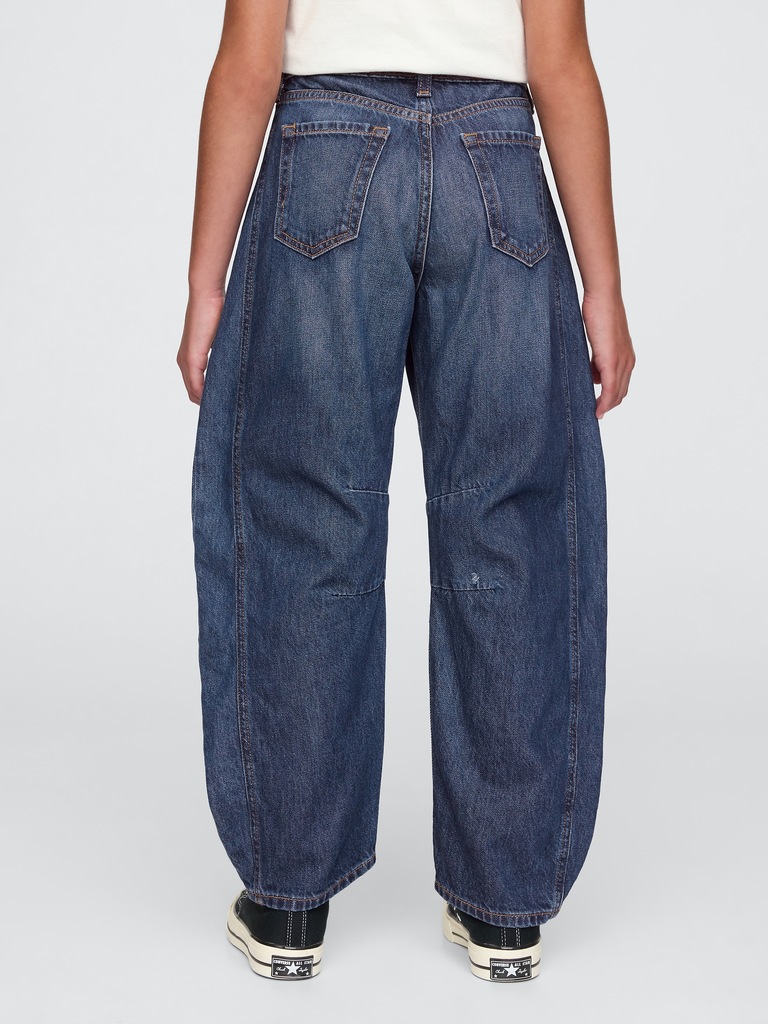 Kids High Rise Horseshoe Jeans
