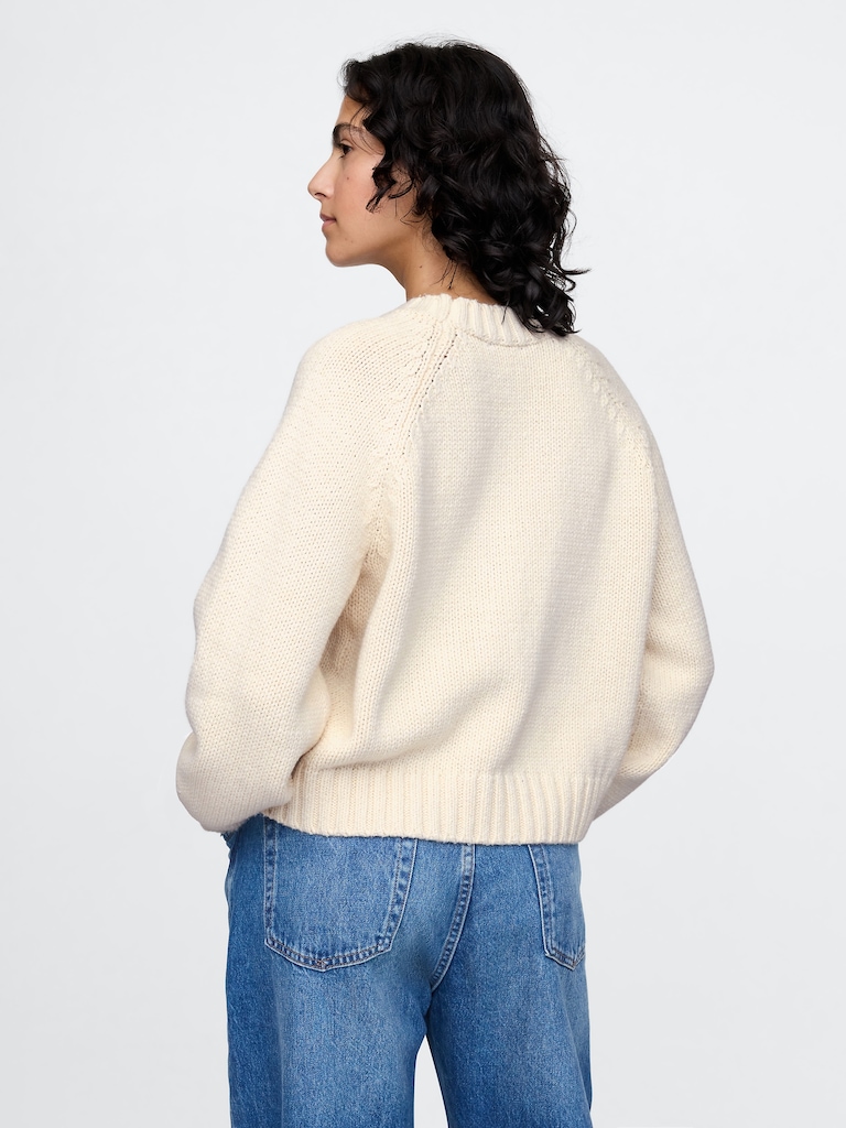 Relaxed Balloon-Sleeve Sweater