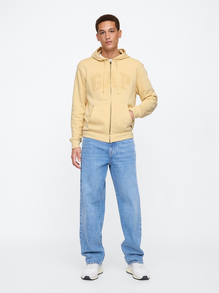Adult Relaxed Gap Logo Zip Hoodie