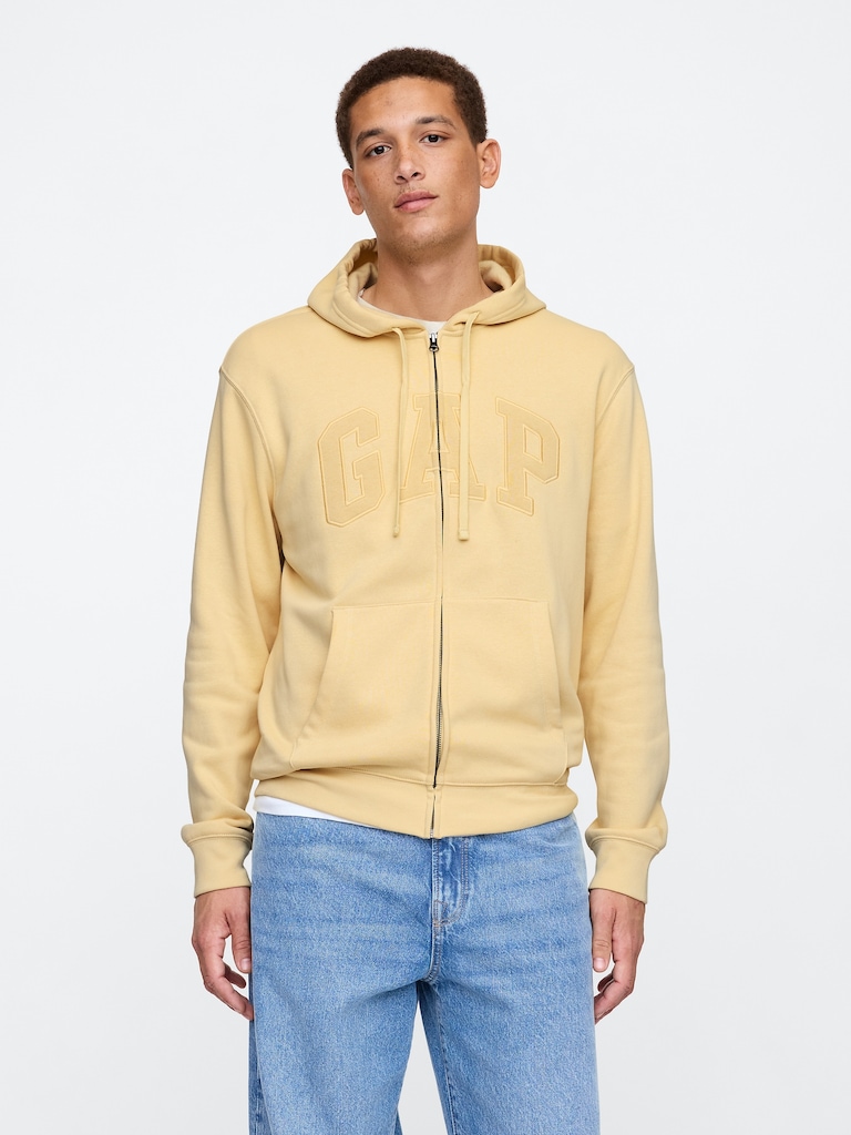 Adult Relaxed Gap Logo Zip Hoodie