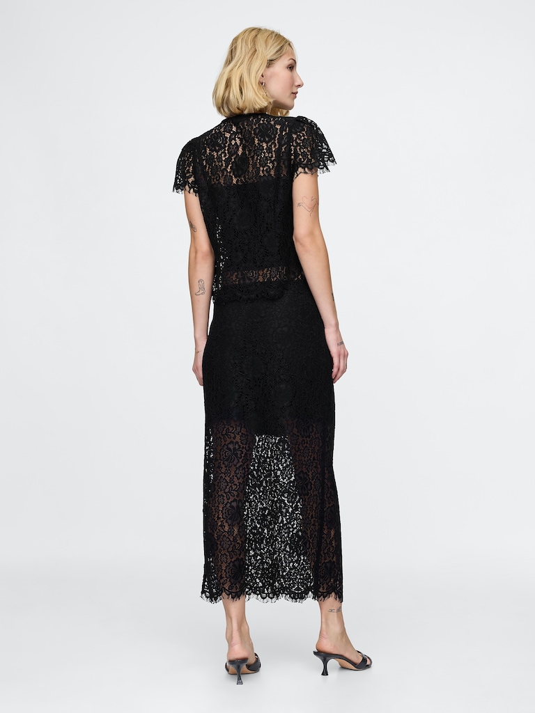 Lace Midi Skirt