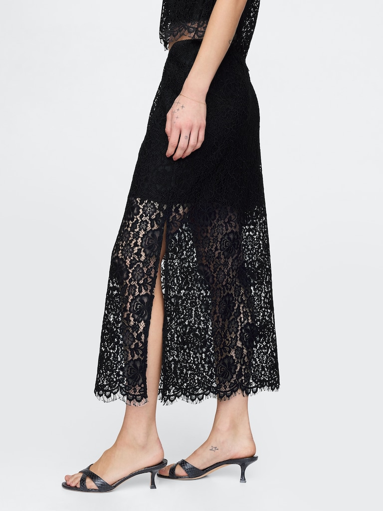 Lace Midi Skirt