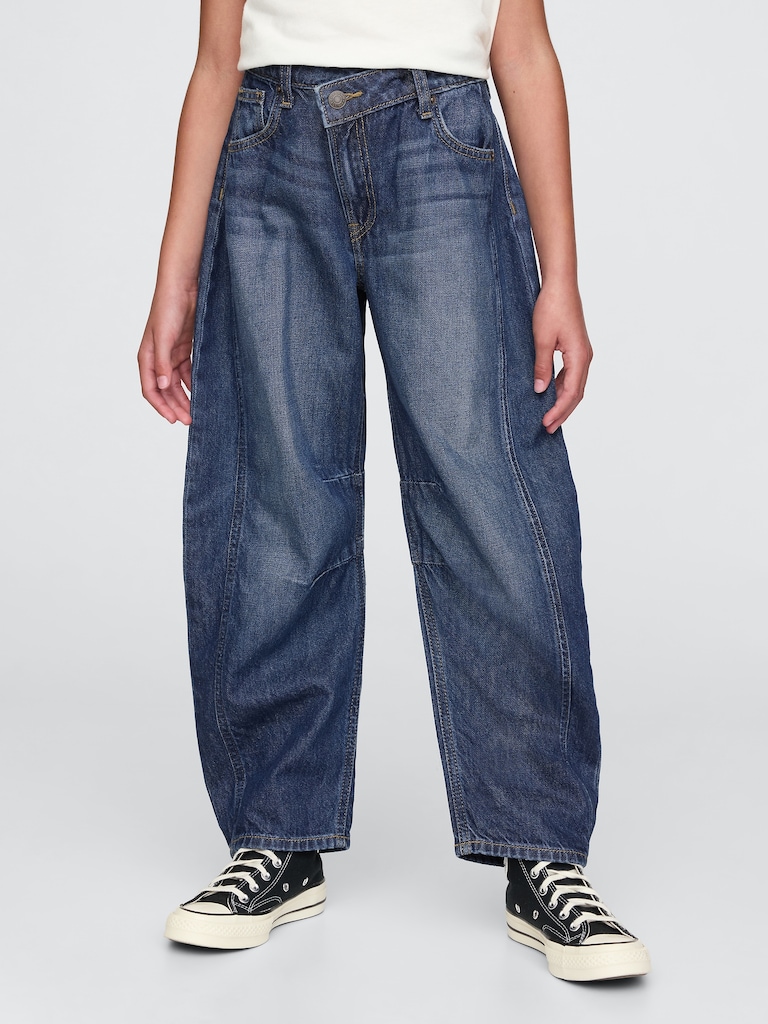 Kids High Rise Horseshoe Jeans