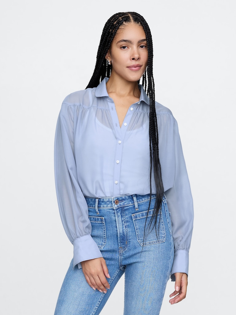 Oversized Sheer Shirt