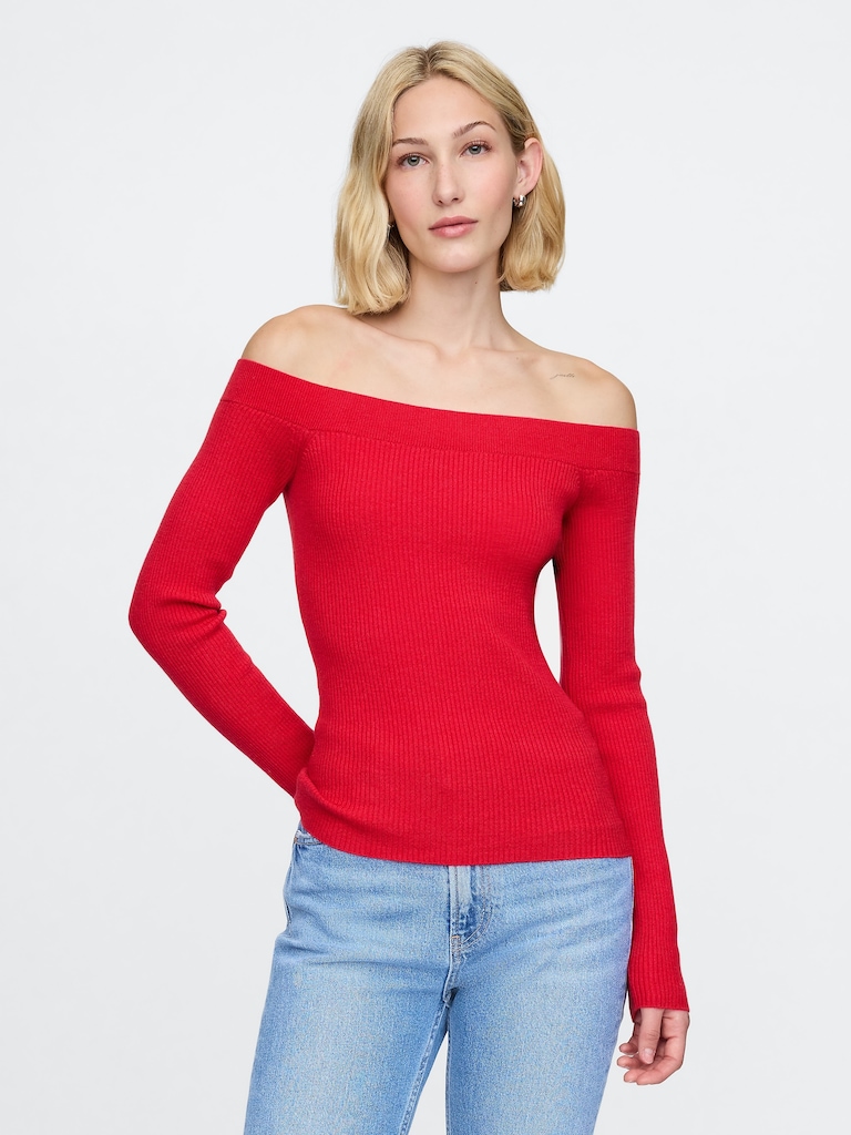 Off-Shoulder Sweater Top