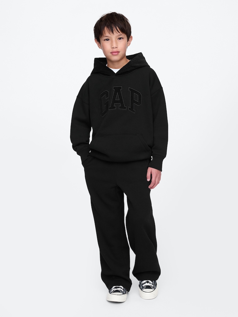 Kids Vintage Soft Textured Logo Hoodie