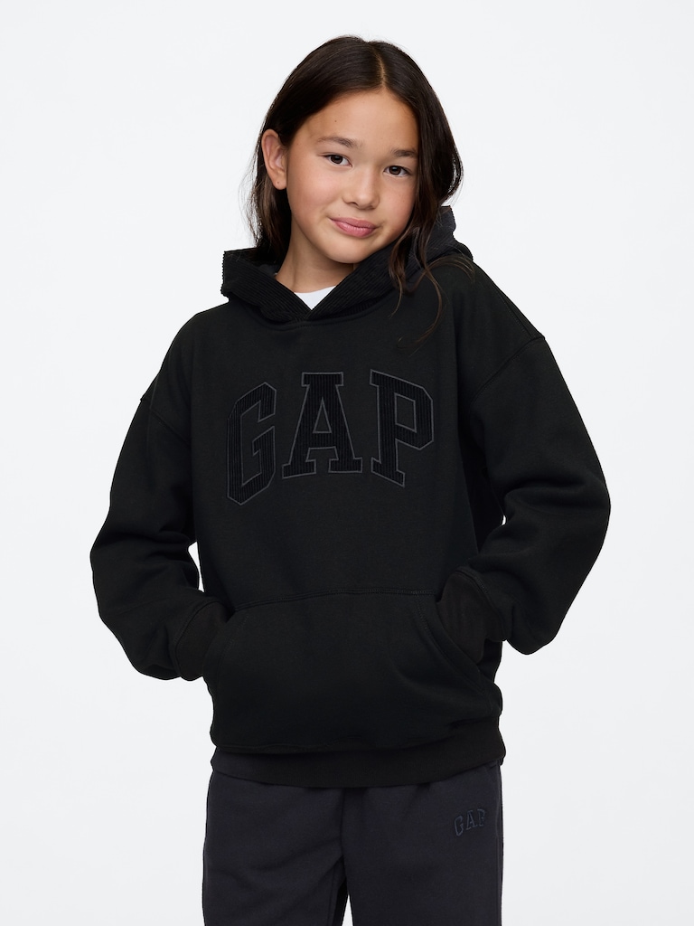 Kids Vintage Soft Textured Logo Hoodie