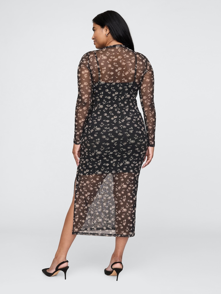 Mesh Midi Dress
