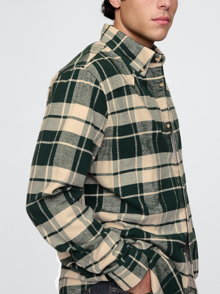 Organic Cotton Flannel Western Shirt