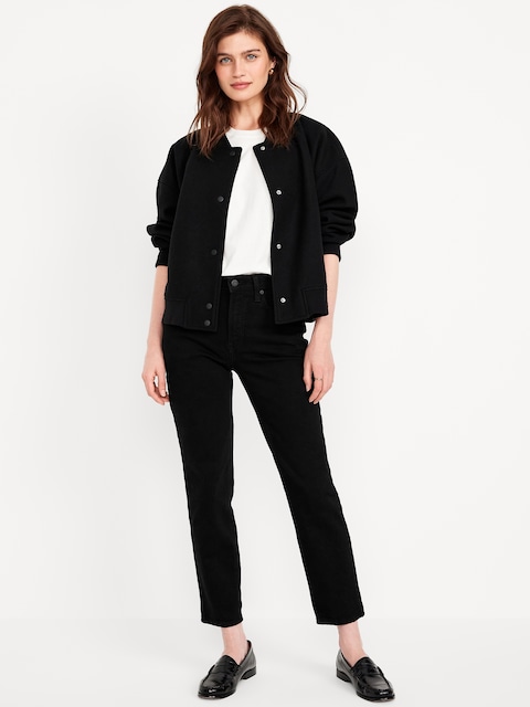 black dress jeans womens Collins Pinstripe Wide Leg Jeans | Trendy Women's Denim main image 1