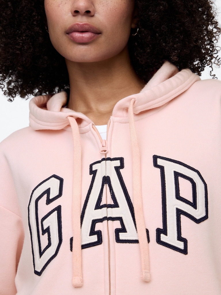 Relaxed Gap Logo Zip Hoodie