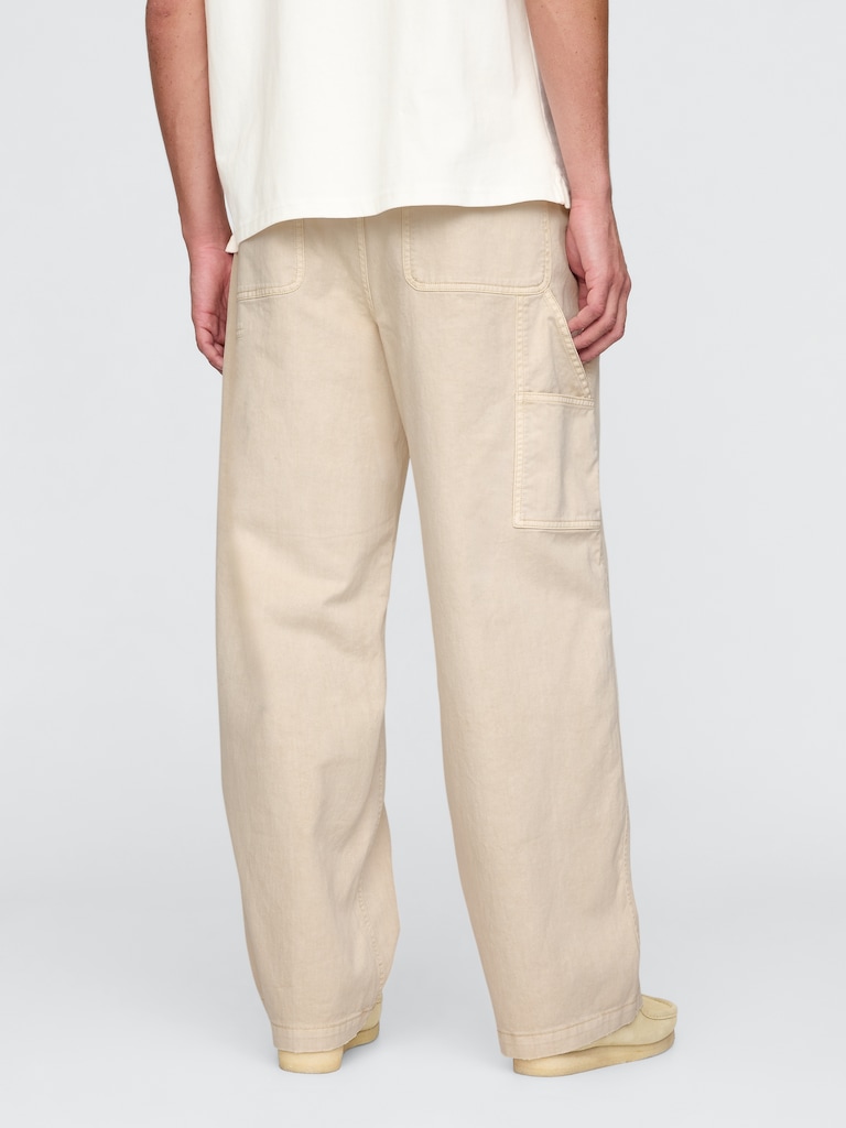 Relaxed Twill Utility Khakis