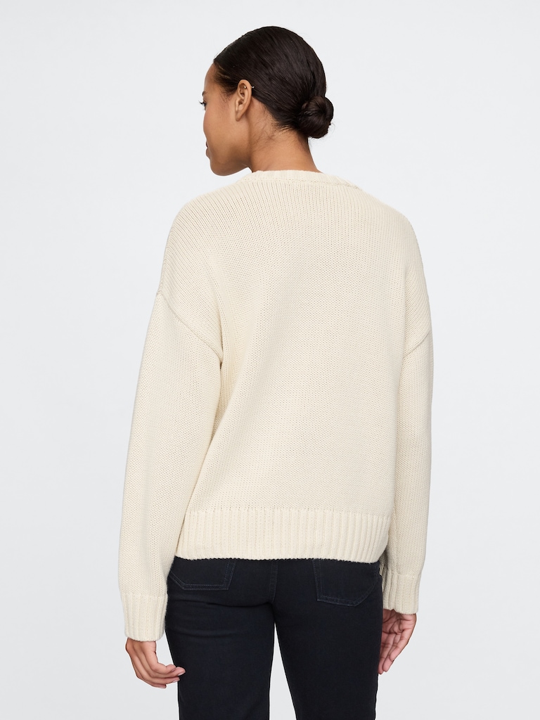 100% Cotton Relaxed Sweater