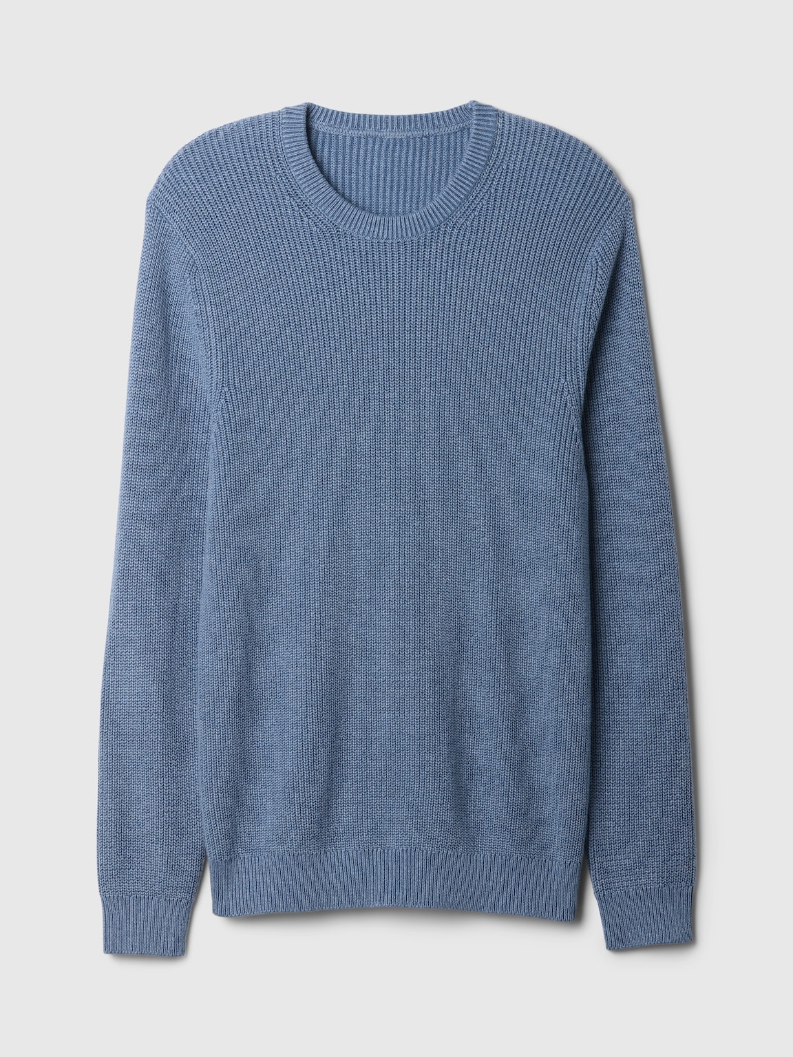 Shaker-Stitch Crewneck Sweater