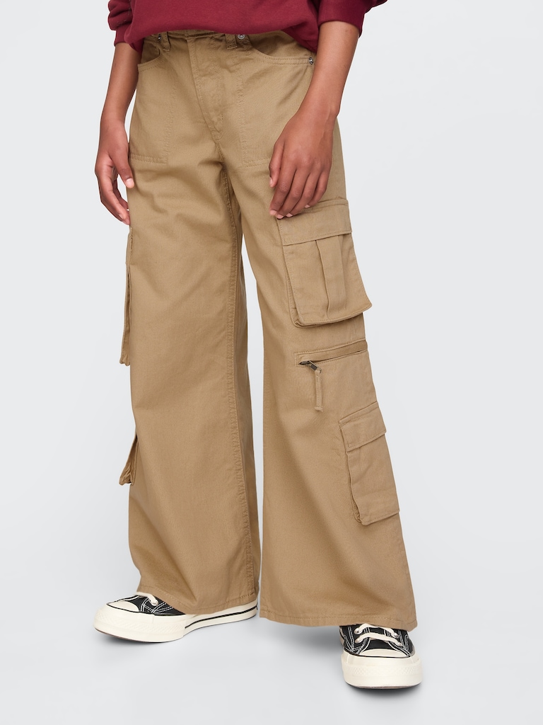 Kids Double Cargo Baggy Pants