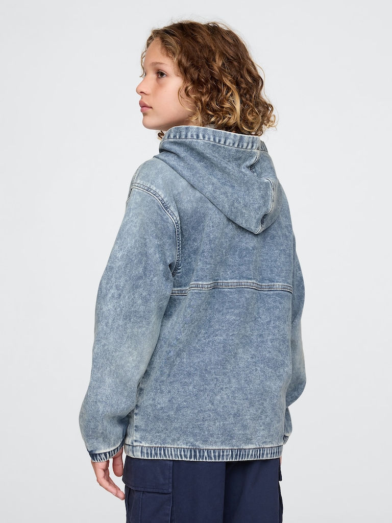Kids UltraSoft Denim Hooded Jacket