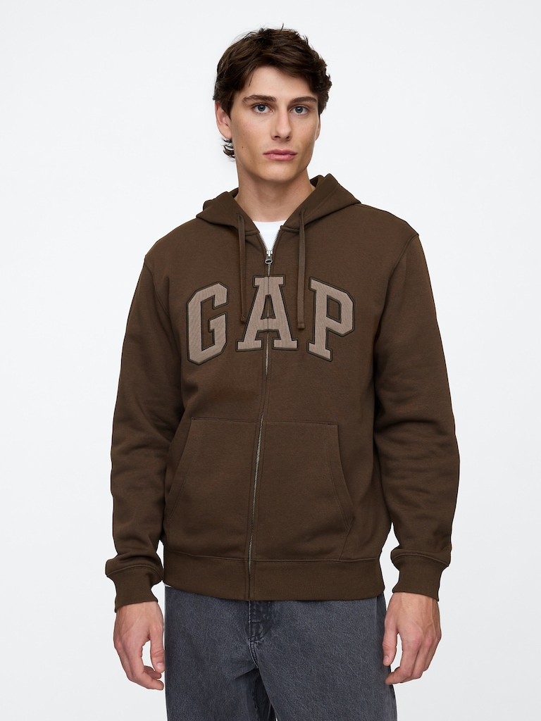 Adult Relaxed Gap Logo Zip Hoodie