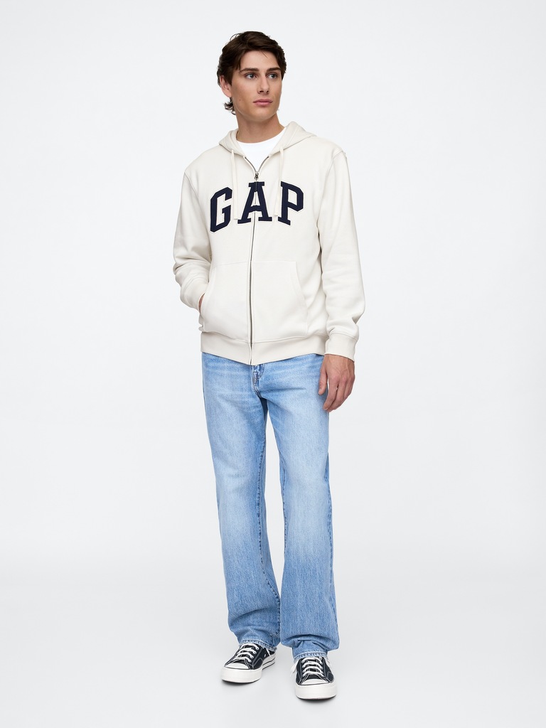 Adult Relaxed Gap Logo Zip Hoodie