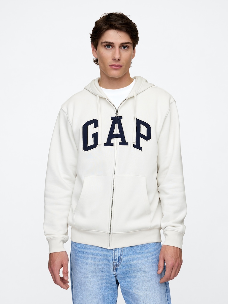 Adult Relaxed Gap Logo Zip Hoodie