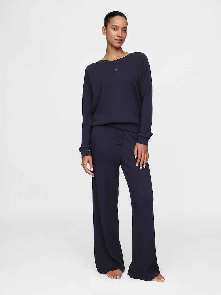 Waffle Henley PJ Shirt