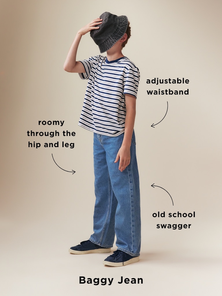 Original Baggy Non-Stretch Jeans for Boys