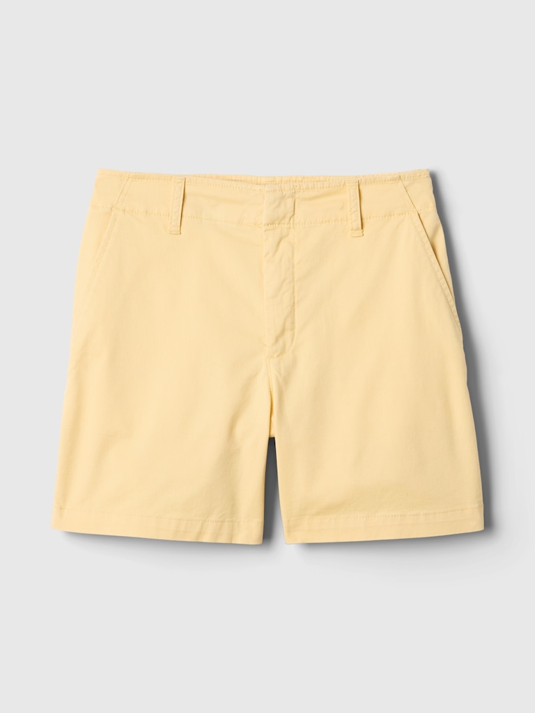5" Mid Rise Downtown Khaki Shorts