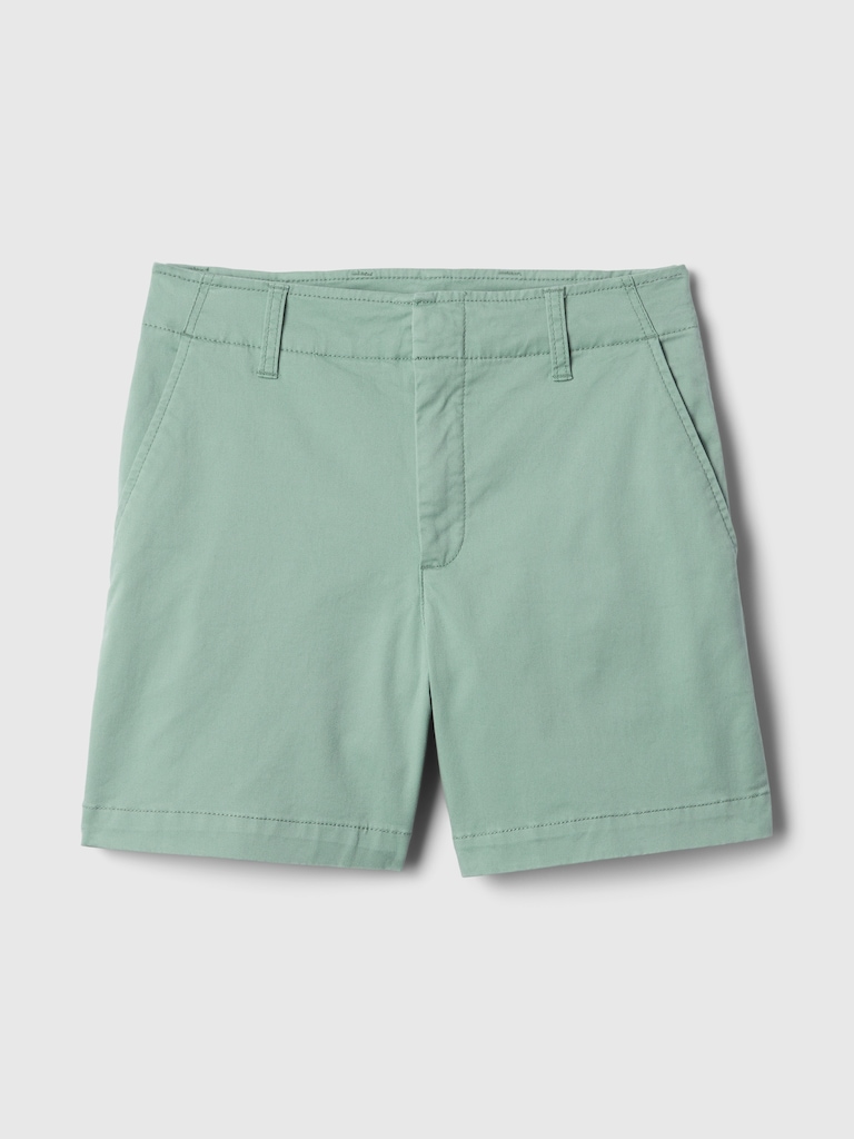 5" Mid Rise Downtown Khaki Shorts