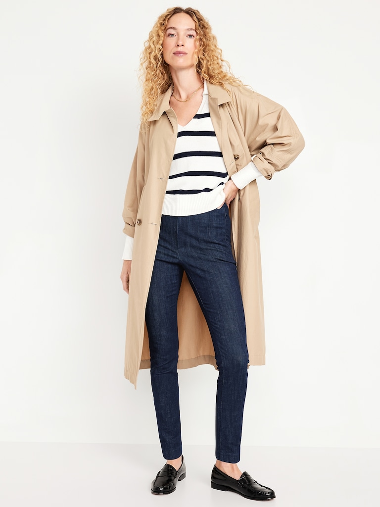 Extra High-Waisted Polished Pixie Skinny Ankle Jeans