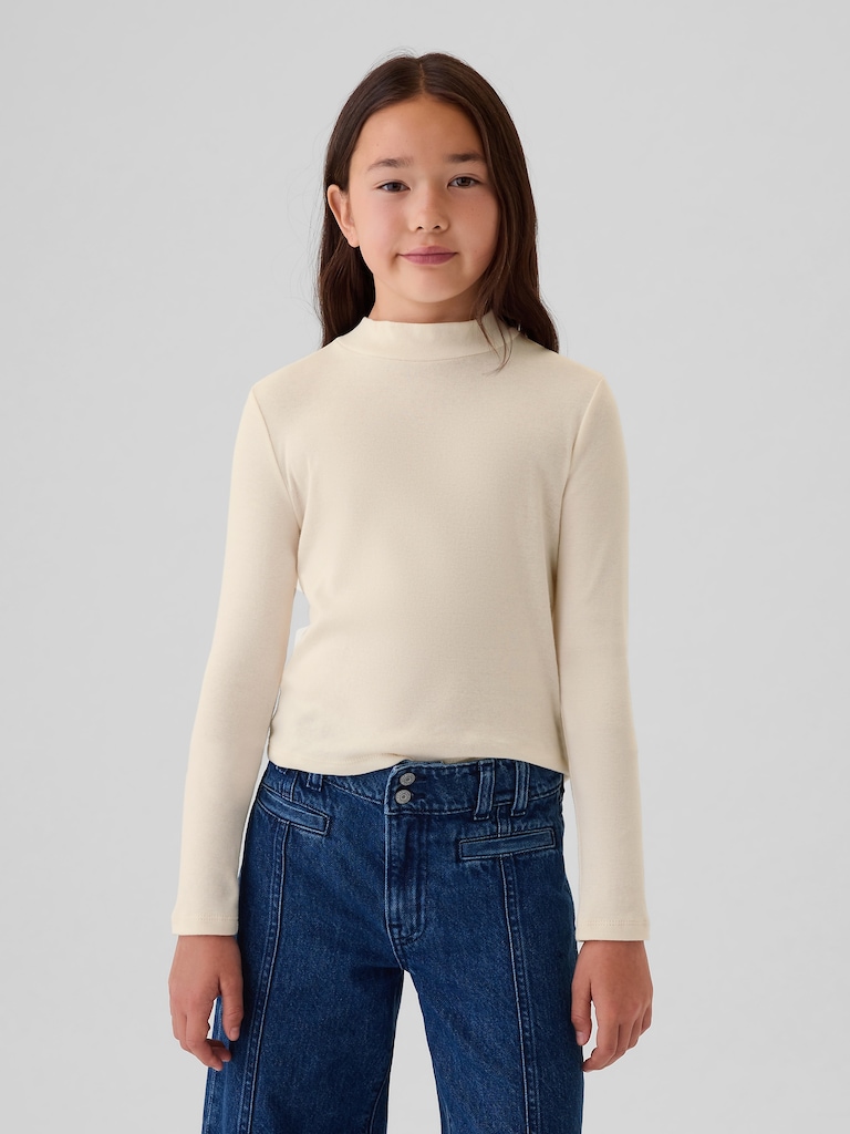 Kids Rib Mockneck T-Shirt